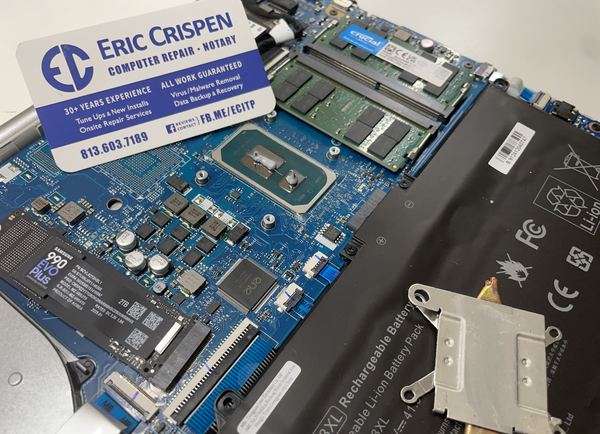 Laptop motherboard and SSD upgrade
